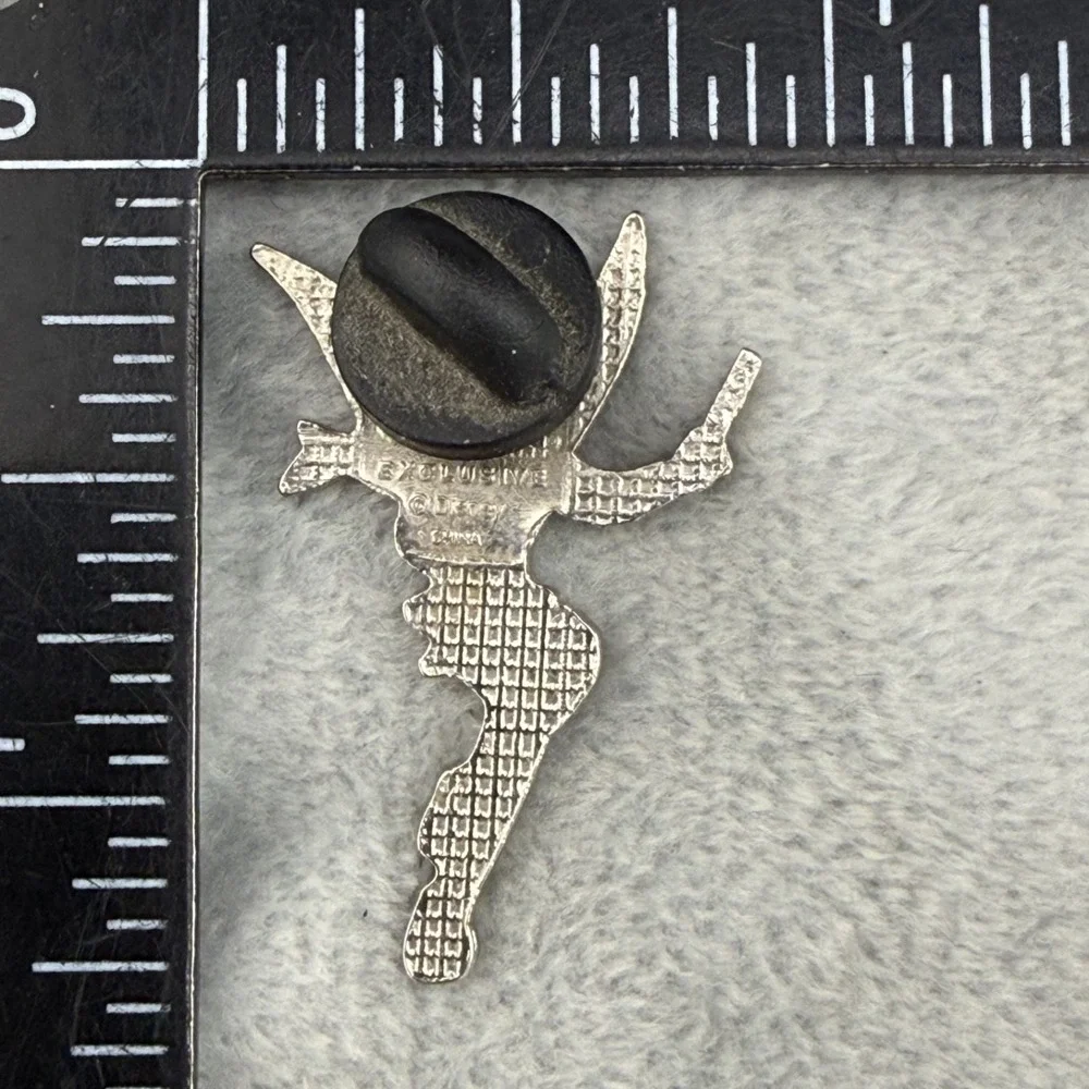 Vintage Disney Pin Tinkerbell Disneyland Resort Exclusive Silver Tone Glitter